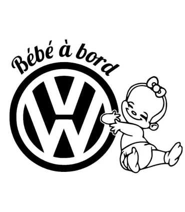 Stickers BÉBÉ A BORD VW FILLE