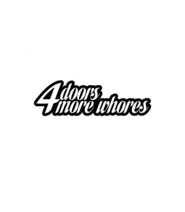 Stickers 4 DOORS FOR MORE WHORES