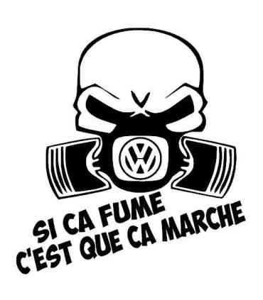 Stickers SI CA FUME VW
