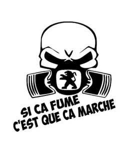 Stickers SI CA FUME PEUGEOT